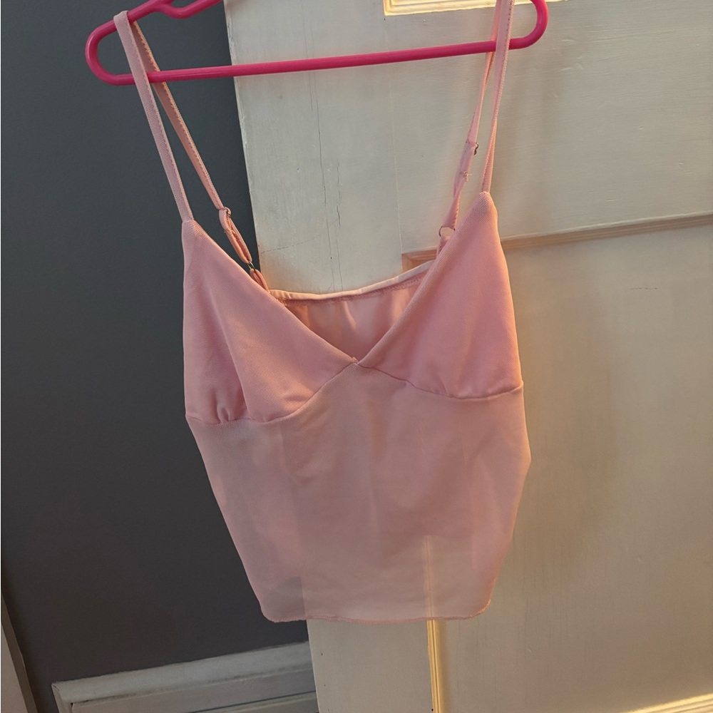Pink Spaghetti Strap Top